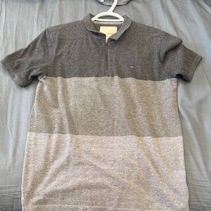 Stylish Two-Tone Gray Polo Shirt